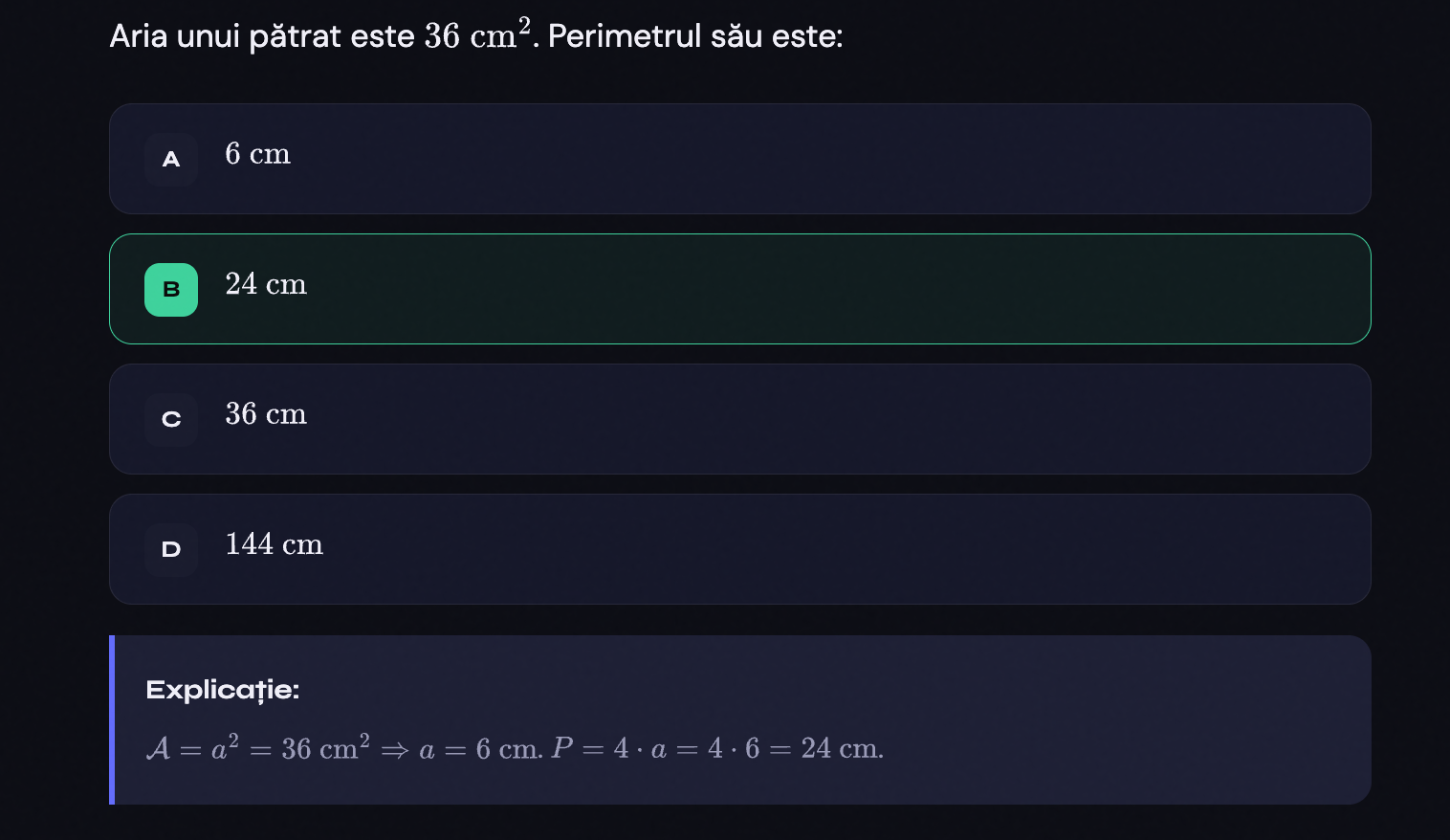 Grila rezolvată corect